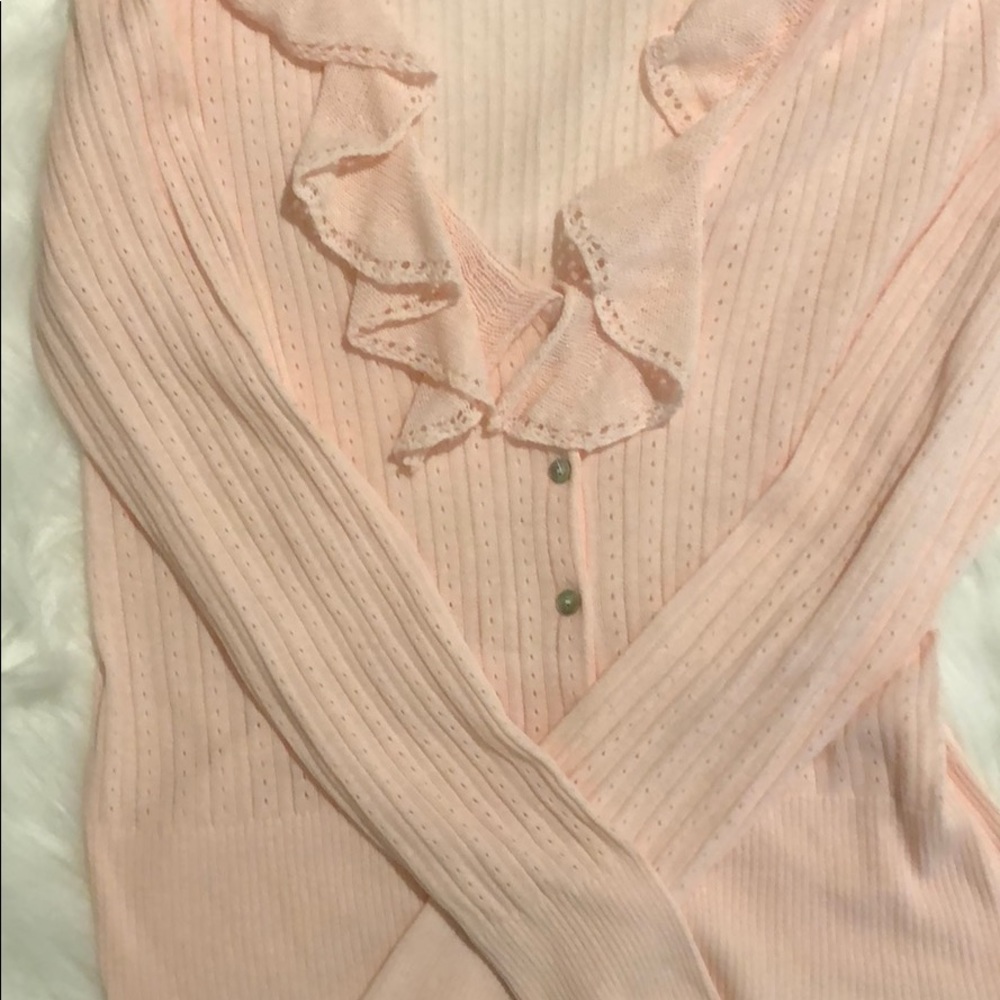 Polo Ralph Lauren Pink Sweater Ruffles